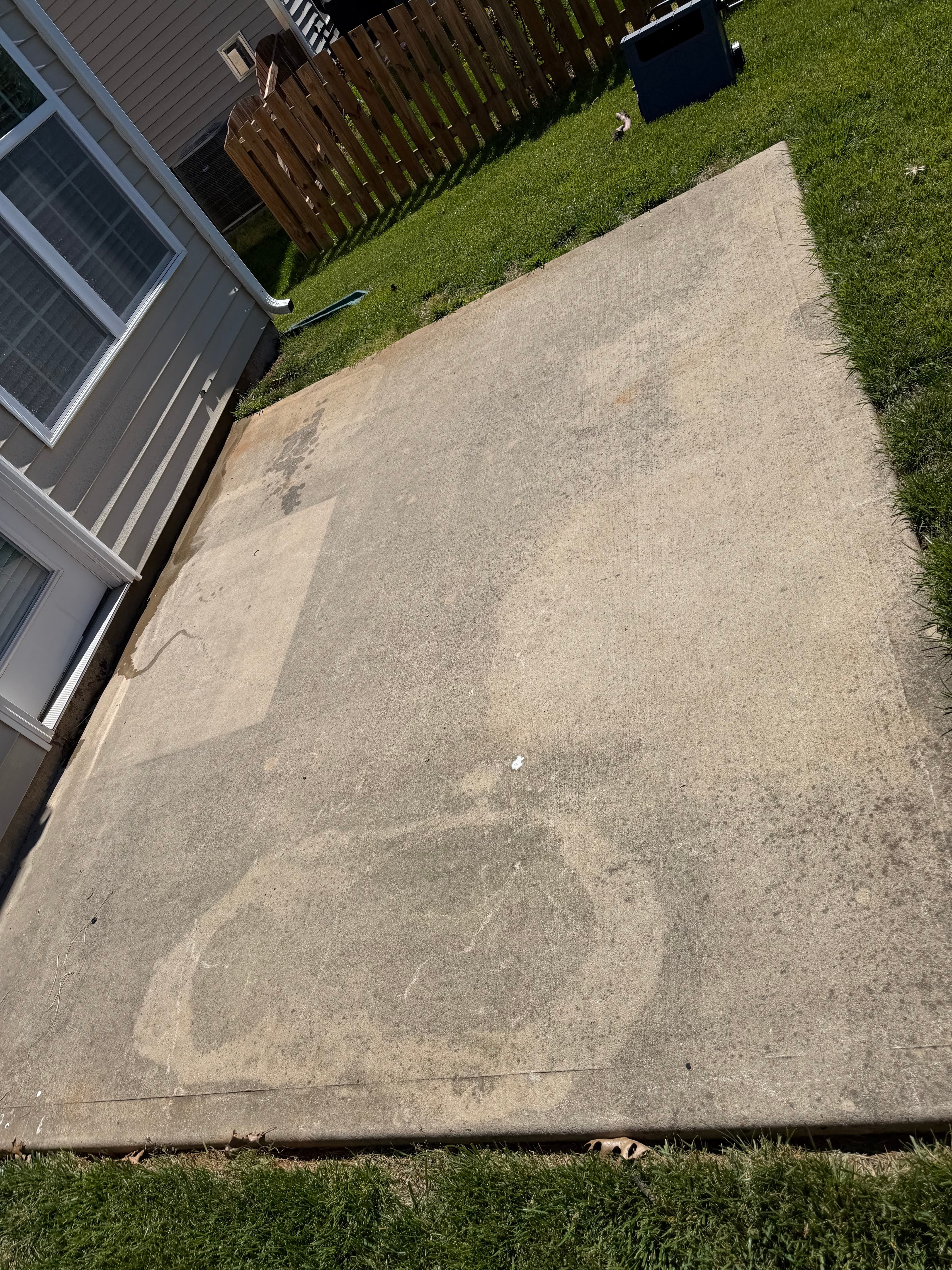 Before — Backyard patio pressure washing in Matthews, NC